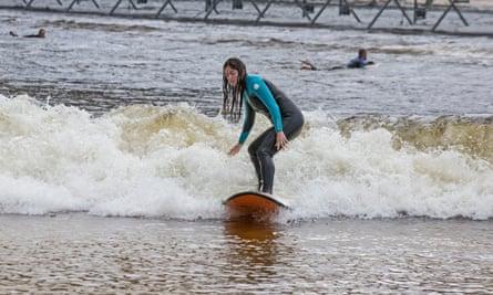 The writer catches a wave.