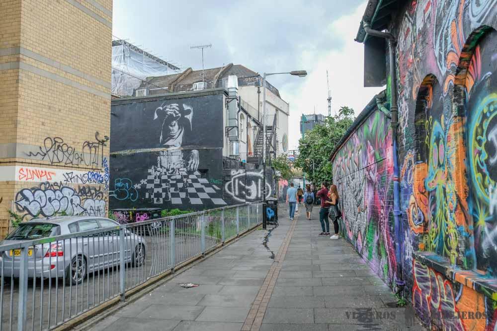 Graffitis en el Mercado Brick Lane en Londres