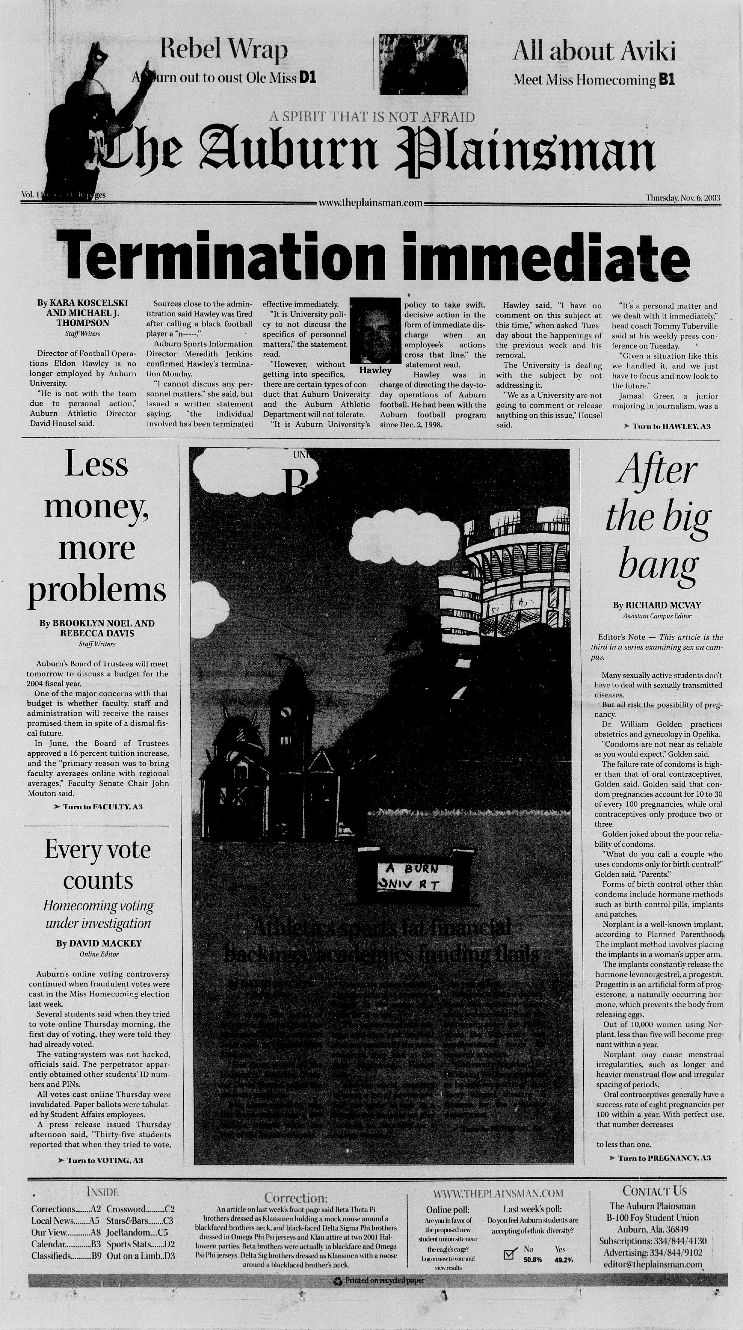 2003-11-13 The Auburn Plainsman - Plainsman Student Newspapers ...
