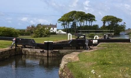 Glasson Dock from Thurnham Mill.
